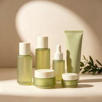 Pot en plastique AS givré, rond, vide, pour crème cosmétique, avec bouchon intérieur en PP, pour crème pour le visage, beurre corporel, 15g, 30g, 50g, 100g
