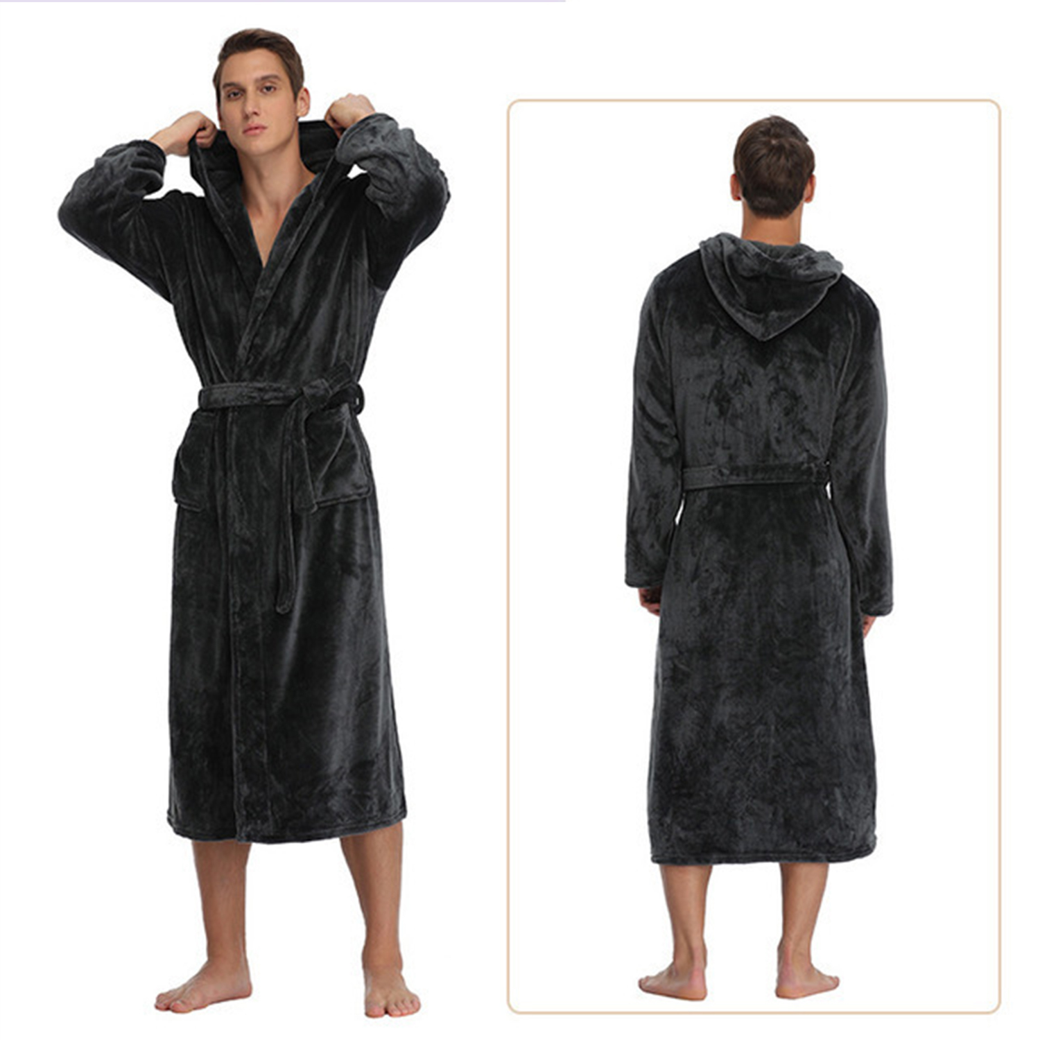 Pregnant Adult Winter Waffle Plush Robes Men Bathrobe Luxury Designer Hotel Wholesale Unisex Long Bathrobe