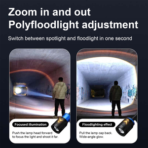 Lampe de poche LED fluorescente Lampe à rotation à 360 ° Torche de travail rechargeable avec inspection de base magnétique Lumières de <span class=keywords><strong>camping</strong></span> de garage extérieur - Product Image 6