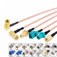 Cable de puente RG316 personalizado chapado en oro SMA macho a macho conector BNC/TNC/N/M/FARKA/MCX/MMCX Cable coaxial