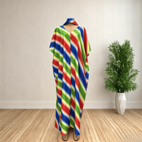 Robe Dashiki Imprimée Respirante Grande Taille, Robes Africaines pour Femmes Musulmanes, Tenue Traditionnelle en Polyester pour Soirée, Femme Boubou
