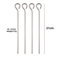 JW-235 Accessoires de camping en plein air, piquets de tente en acier inoxydable 304, piquets de tente robustes pour la neige