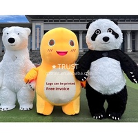 Disfraz inflable de Papá Noel, Reno, muñeco de nieve, Navidad, Panda gigante para publicidad y actuación en eventos