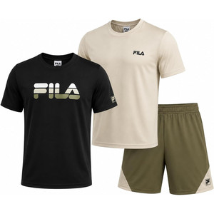 Set Casual da 3 Pezzi Fila per Ragazzi con Magliette Grafiche, per Età 9 Anni - Product Image 1