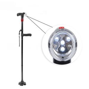 Canne pliable en alliage d'aluminium avec lumière LED et alarme d'urgence, hauteur réglable, <span class=keywords><strong>aide</strong></span> à <span class=keywords><strong>la</strong></span> marche, à <span class=keywords><strong>la</strong></span> position debout et à <span class=keywords><strong>la</strong></span> position assise - Product Image 4