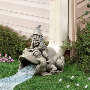 <span class=keywords><strong>Extensión</strong></span> <span class=keywords><strong>de</strong></span> tubo <span class=keywords><strong>de</strong></span> desagüe con diseño <span class=keywords><strong>de</strong></span> gnomos y ranas para decoración exterior - Product Image 3