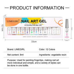 Set de Gel para Decoración de Uñas 2026, 12 Colores, Gel de Resina para Pintar, 8ml en Caja de Color, Serie <span class=keywords><strong>Platino</strong></span> Luminoso Sólido - Product Image 4