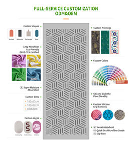 Toalla de Yoga Caliente de Microfibra de 320g con Certificación OEKO-TEX, Diseño Antideslizante de Silicona para Práctica Profesional de Yoga - Product Image 2