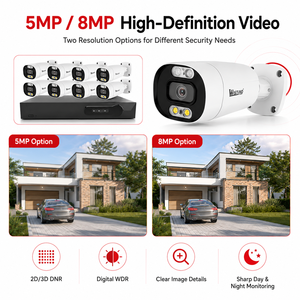 <span class=keywords><strong>Sistema</strong></span> <span class=keywords><strong>di</strong></span> <span class=keywords><strong>Sorveglianza</strong></span> Wistino <span class=keywords><strong>con</strong></span> Telecamera IP PoE 8MP, 8 Canali, Audio Bidirezionale, Visione Notturna a Colori, Avviso <span class=keywords><strong>di</strong></span> Movimento, Accesso Remoto, <span class=keywords><strong>Sistema</strong></span> CCTV per Villa - Product Image 2