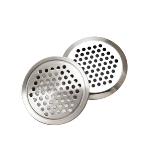 Couvercle de ventilation en acier inoxydable, rond perforé de 100 mm, pour la circulation de l'air dans les armoires - Product Image 1
