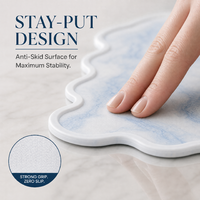 Set de table coréen traditionnel en silicone de luxe, écologique, motif marbre, bord festonné, imperméable, résistant à la chaleur, pour la décoration de la salle à manger.