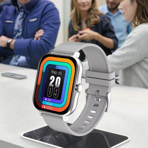 2025 뜨거운 휘트니스 IP67 방수 BT 큰 화면 사각형 스마트 시계 안드로이드 지원 온도계 피트니스 트래커 응답 전화 - Product Image 2