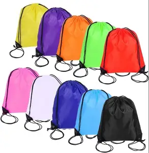 Factory Direct High Quality Polyester Material String Backpacks Dust Bag Draw String Bags With Custom Logo Printing