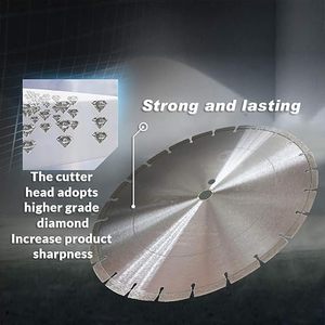 Disco de diamante de súper hormigón Industrial de 12/14 pulgadas Hoja de sierra de hormigón de soldadura de alta frecuencia Industrial para cortar granito - Product Image 4
