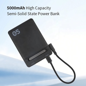 Batería Externa para Teléfono, Batería de Estado Semisólido de 5000 mAh, Tamaño de Tarjeta de Crédito, Carga Inalámbrica con Cable Tipo C - Product Image 2