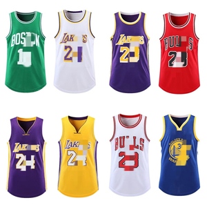 Maillots de basket-ball NBA personnalisés en gros pour hommes - T-shirts et maillots Lakers James, Bulls <span class=keywords><strong>Jordan</strong></span> - Product Image 1