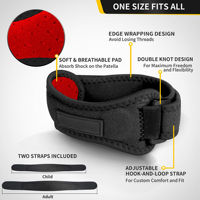 Genouillères personnalisables avec logo, sangle réglable, support rotulien, stabilisateur du tendon rotulien pour le genou de l'athlète