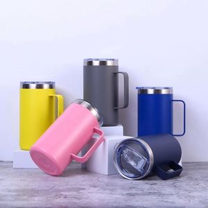 Custom Logo Leak Proof 12oz 14oz 16 Oz Metal 304 Stainless Steel <b>Thermo</b> Travel Coffee Mug With Handle - Product Image 1
