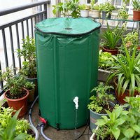 Keyubo 100L Baril de pluie pliable en PVC, collecteur d'eau de pluie, réservoir de stockage d'eau de pluie pour le stockage de l'eau de pluie