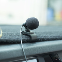 Pour radio DVD de voiture professionnelle, microphone stéréo de voiture 3m, prise jack à clipser 3.5mm, microphone stéréo, mini micro externe filaire