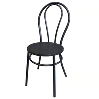 Vente en gros de meubles d'extérieur aux motifs antiques chaise en fer noir industriel vintage hôtel bistro café restaurant salle à manger