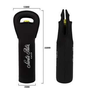 Funda protectora de neopreno para enfriador de botellas de vino, funda con soporte