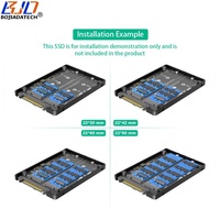 Tarjeta Adaptadora de Expansión U.2 SFF-8639 a M.2 Key M/B+M para SSD + Carcasa de Plástico para SSD NVME SATA 2230 2242 2260 2280