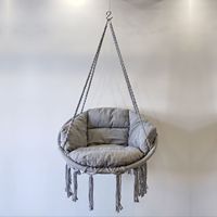 Fauteuil suspendu moderne avec coussin imperméable et corde en coton pour une utilisation en intérieur/extérieur