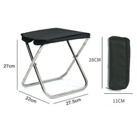 Tabouret pliant d'extérieur en alliage d'aluminium épaissi, siège portable pour camping et pêche, tabouret pliable relaxant