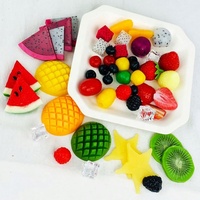 Levering Kiwi Snijden Plakjes Fruit Groenten Simulatie Aardbei Banaan Chunk Cherry Miniatuur Poppenhuis Decor