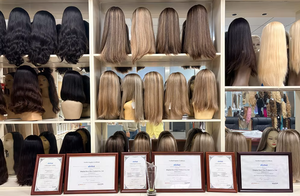 Peluca de moda para mujer con cabello largo rizado ondulado integrado, diadema de pana desmontable, media peluca en forma de U, cubierta de media cabeza en forma de U - Product Image 6