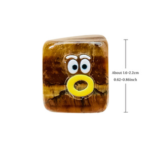 Vente en gros d'objets artisanaux en cristal naturel, cube de cristal Meme, ornement de guérison Reiki, bloc mignon, décoration de maison de style dessin animé - Product Image 2