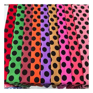 Newly Arrived Multicolor Tropics Light And Thin Regular Round Polka Dot Print 100% Cotton Woven Clothing Fabric