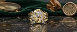 DIVYORO Premium Gold Plated <b>Men</b> <b>Ring</b> Copper and Brass Fashion Jewelry Classic Finger <b>Ring</b> with Elegant Timeless Design - Product Image 4