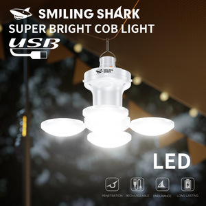 Lámpara LED COB Smiling Shark, Recargable por USB, para Montaje en Techo, Iluminación Interior y Exterior - Product Image 1