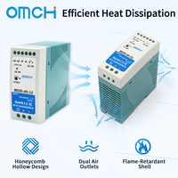 Alimentation à découpage sur rail DIN série OMCH MDR-10-100 10/20/40/60/100W 5V/12V/24V/48V 50/60Hz, entrée universelle simple 100-240VAC