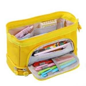 Lápis de Grande Capacidade Bolsa Cosmética Portátil Presente Escola Lápis Pen Case Bag