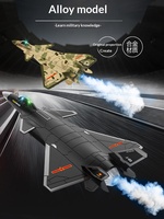Modèle de chasseur J-20 F-16 J-15 en alliage et plastique à l'échelle 1/100, pulvérisable, avec fonctions musicales/lumineuses, jouet pour enfants