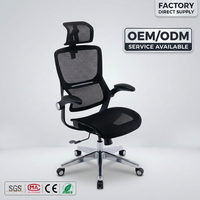 Chaise de bureau ergonomique moderne en maille avec dossier réglable et pivotant, dotée d'un cadre métallique