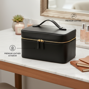 Royal Fair - Juego de Bolsas de Maquillaje de Cuero Premium Personalizadas, Organizador de Cosméticos, Organizador de Artículos de Aseo <span class=keywords><strong>para</strong></span> Mujer - Product Image 3