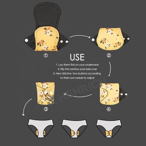 Serviettes hygiéniques féminines réutilisables 2025, écologiques, lavables, serviettes en tissu pour la <span class=keywords><strong>menstruation</strong></span> - Product Image 6