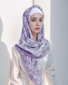 Malaisie nouveauté 110*110cm à la mode femmes musulman en mousseline de soie Hijab Polyester solide carré Georgette ethnique Bandanas quatre - Product Image 1