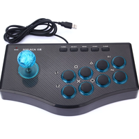 Joystick Arcade con Motor de Vibración, Controlador de Juegos para PS3, PC, Android, USB, Juegos de Lucha como Street Fighter