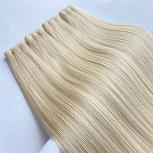 Cheveux humains vierges 100% réels Haiyi, double trame plate, vente chaude, facile à augmenter la longueur des cheveux, volume et polyvalence de coiffage - Product Image 4