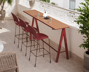 חם מכירת אחורי משענת חיצונית גבוהה קפה קפה בר אוכל סט בר סט שולחן כיסא כיסא - Product Image 4