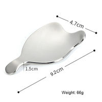 Planche de massage en acier inoxydable 304 argenté 66g, outil de raclage thérapeutique Gua Sha, masseur facial pour usage domestique