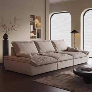 Divano Ultra-profondo in tessuto Cloud ciniglia 2024 stile <span class=keywords><strong>antico</strong></span> cinese a tre posti con retro mobile mobile posteriore elegante - Product Image 1