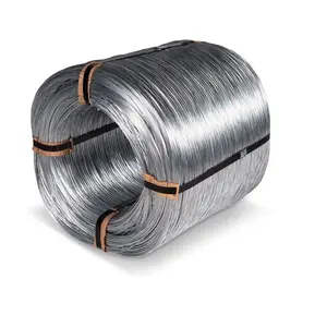 Sıcak satış yüksek kalite galvanize bağlama teli döngü bağ teli galvanizli demir bobinler düşük karbonlu çelik çin CN;HEB tel 5.5mm 1ton