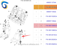 Ceinture de sécurité avant Chery Jetour Dashing OE F16-5811010CA, pièces de rechange OEM pour l'intérieur de la cabine avant, sécurité automobile