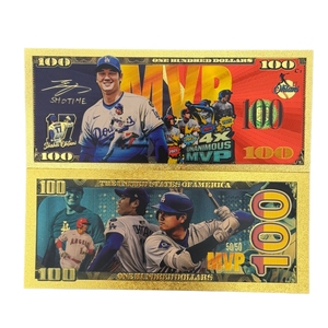 Billet de banque 2026 des 4 stars du baseball les plus populaires, plaqué or 24 carats, pour collection - Product Image 5
